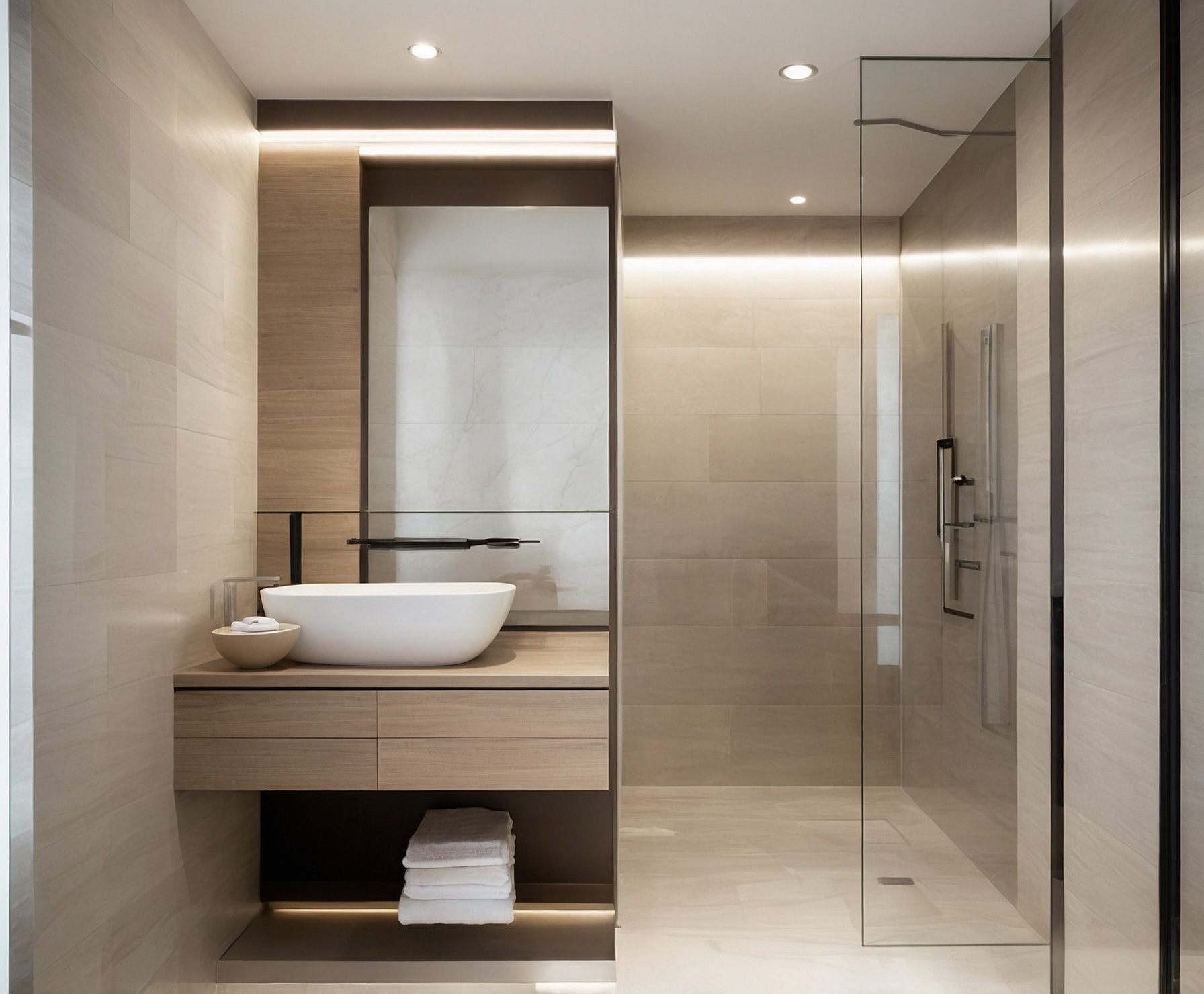 Mamparas de vidrio modernas para baños.